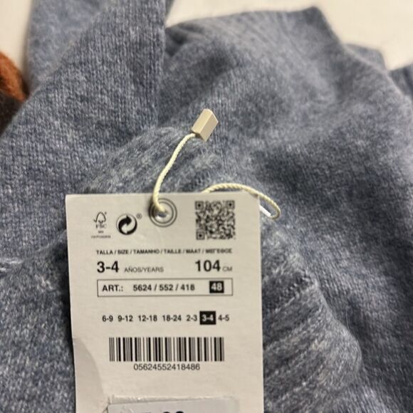 ZARA Kids | Blue Marl | KNIT TURTLENECK SWEATER - Picture 4 of 4